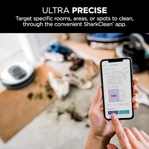 Shark RV1001AE IQ Robot Self-Empty XL, Robot Vacuum with IQ Navigation, Home Mapping, Self-Cleaning Brushroll, Wi-Fi Connected, Works with Alexa, Black