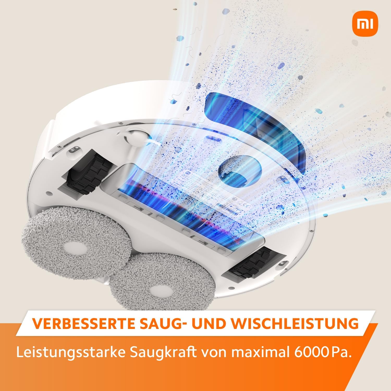 Xiaomi Robot Vacuum X20+ Aspirateur Robot, Station Tout-en-Un (Puissance d'aspiration de 6000 Pa ; 140 Min autonomie ; autonettoyage, vidage, séchage et Remplissage d'eau ; Application/contrôle)