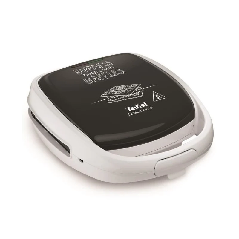 Croque Gaufre, Jeux De Plaque Inclus, Indicateur Lumineux, Loquet Poignée, Rangement Vertical Snack Time Happiness Sw3411 Tefal