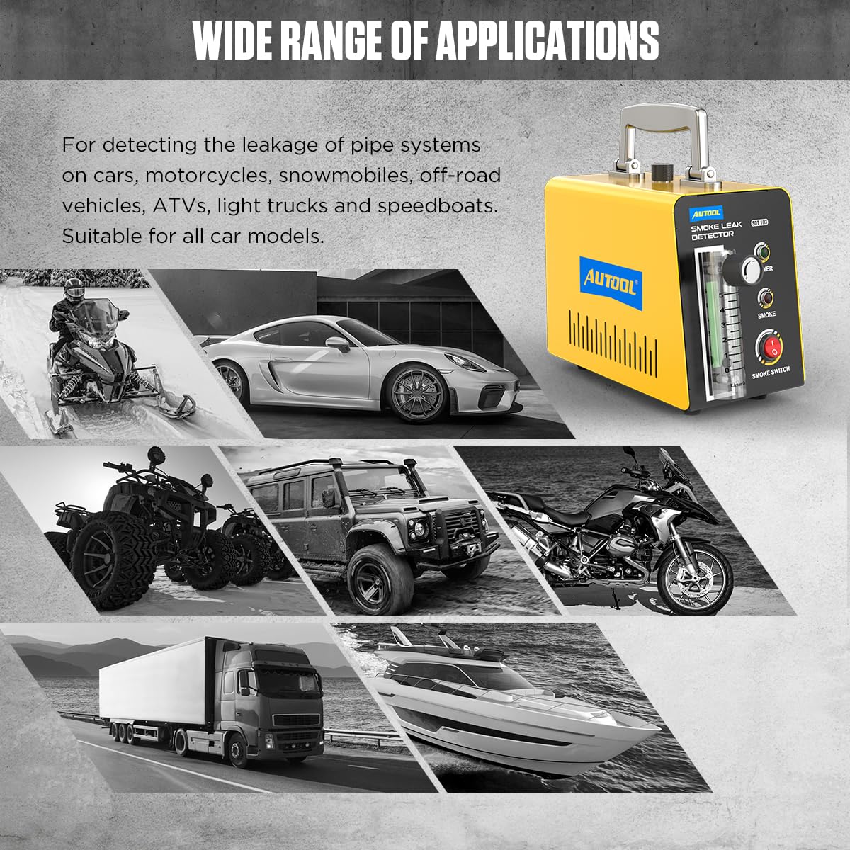 AUTOOL Smoke Machine Automotive Leak Detector