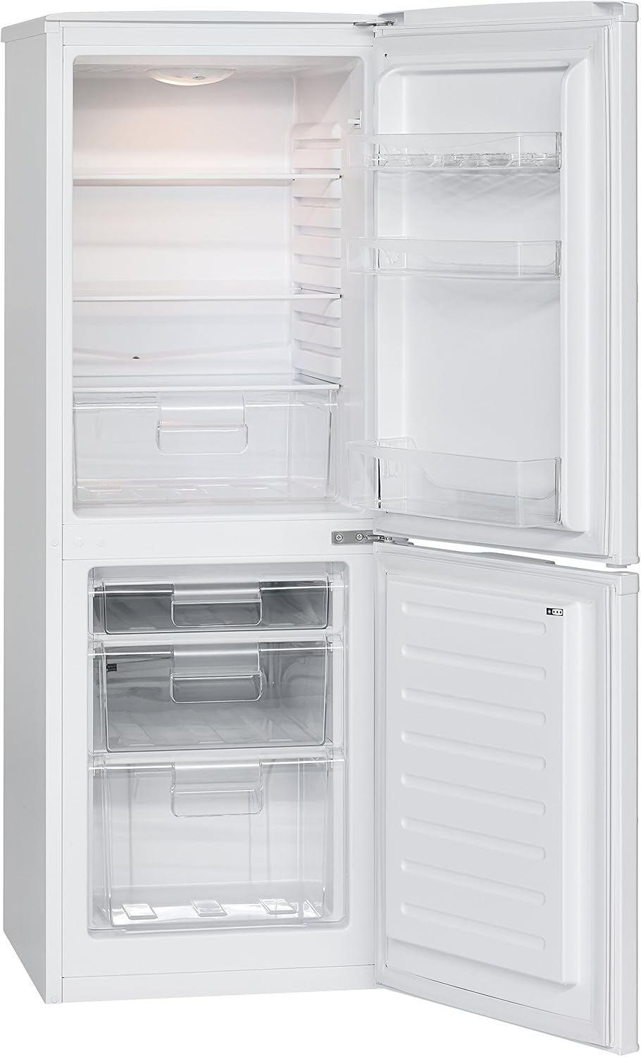 Réfrigérateur - congélateur Bomann KG 320 - Classe énergétique A+++ - Hauteur : 143,80 cm - 163 kWh/an - Réfrigérateur de 112 litres - Congélateur de 48 litres Weiß