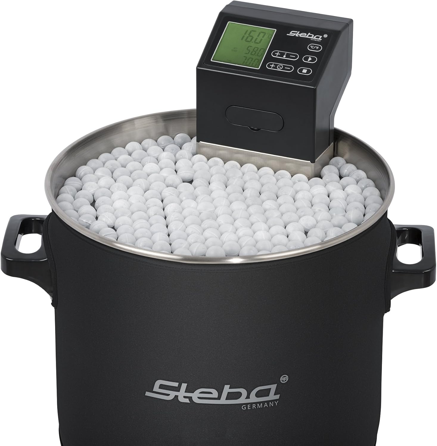 Steba SV 100 Professional Cuiseur sous vide de puissance de la pompe 7,5 L/min, 1500 W - Noir, acier inoxydable
