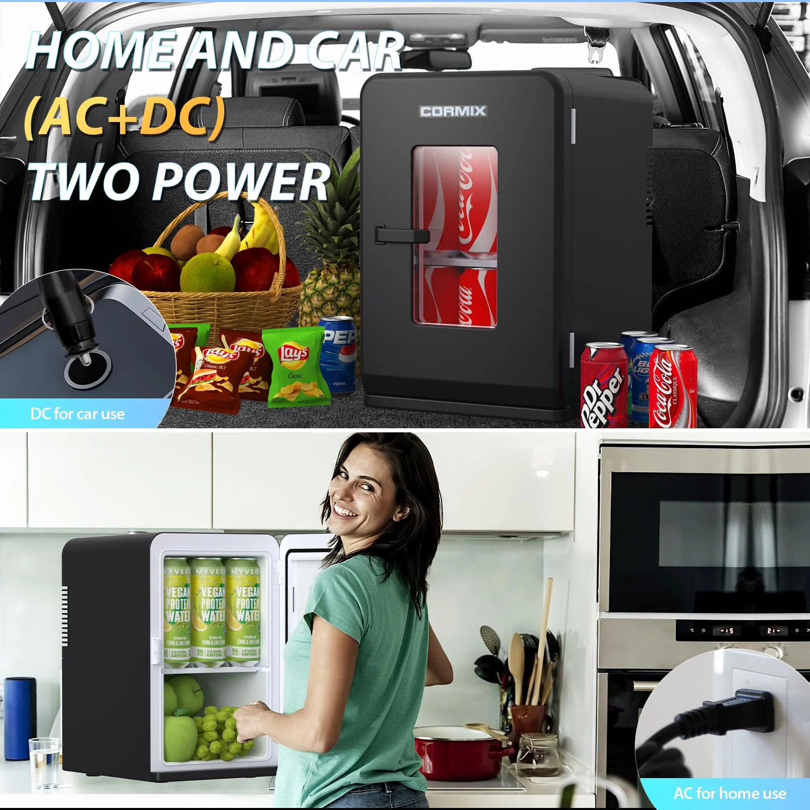 Cormix 15 Litre/21 Cans Portable Mini Refrigerator