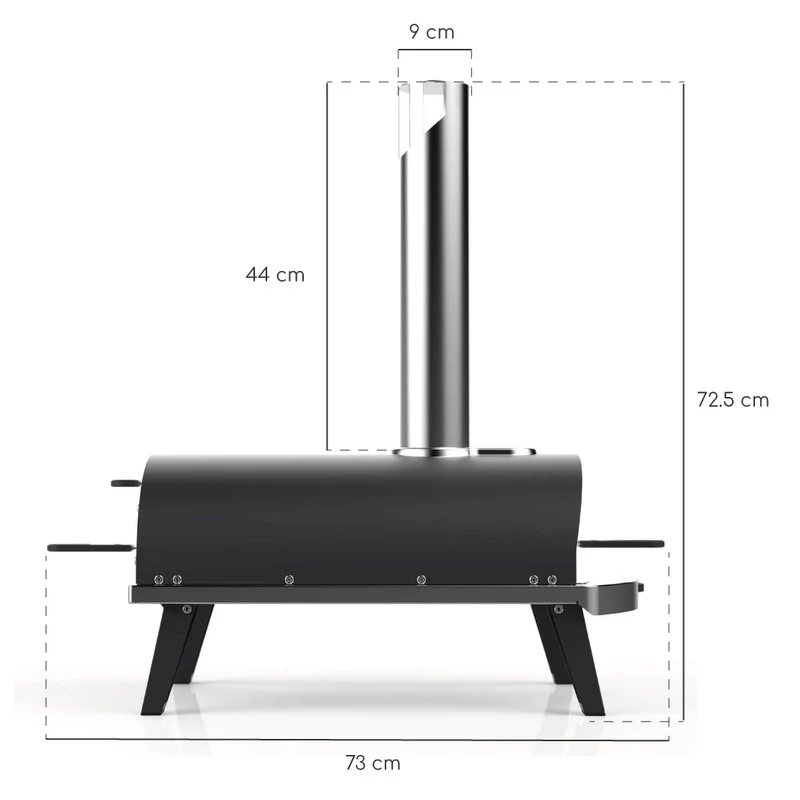 Four à Pizza PIANA à pellets Ardoise Ziipa