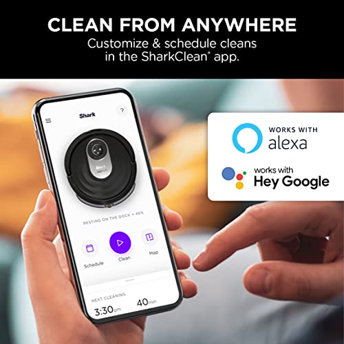 Shark AI Robot Vacuum & Mop, with Home Mapping, Perfect for Pets, Wifi, Works with Alexa, Black/Gold (AV2001WD)