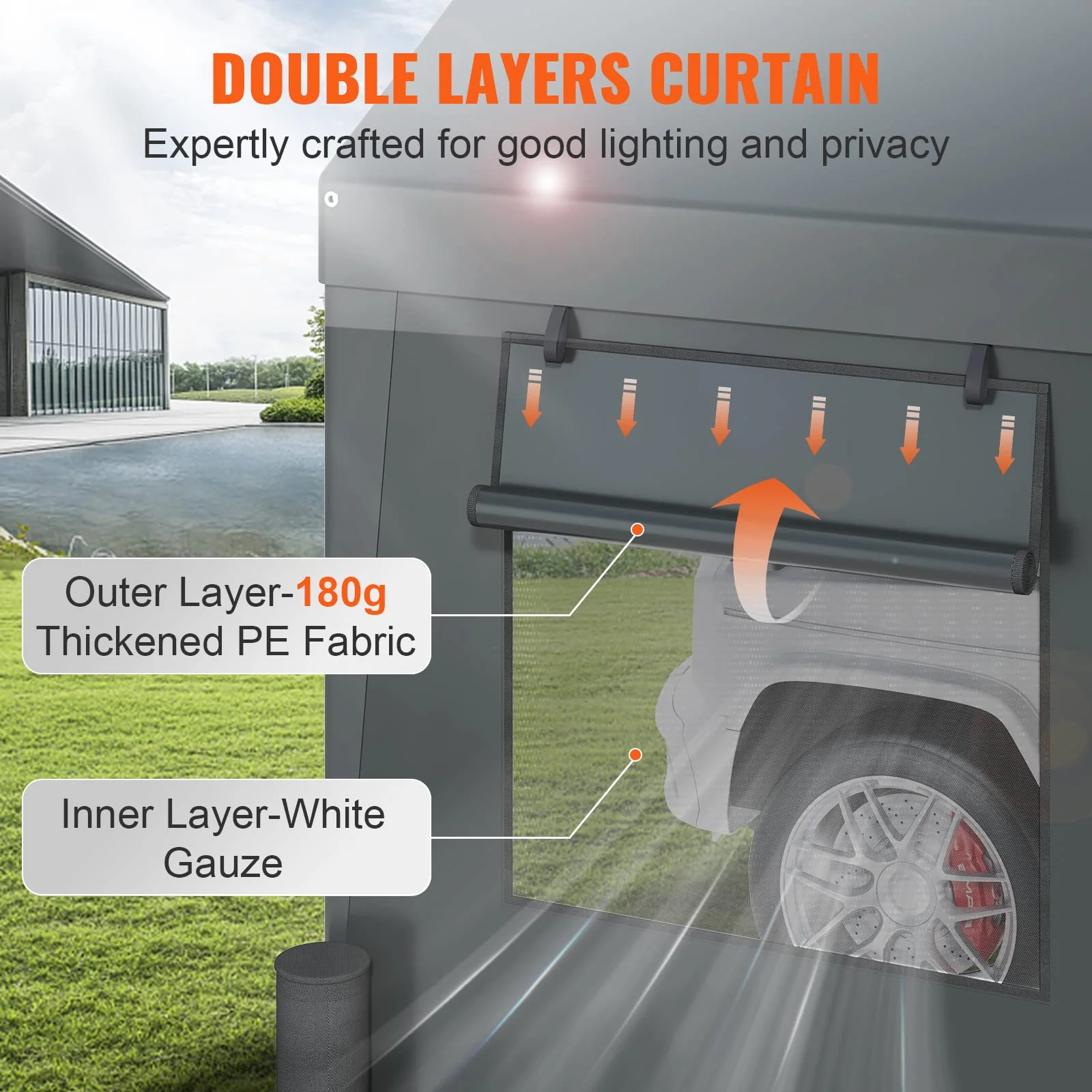 VEVOR Carport 10x20ft, Car Canopy Portable Garage