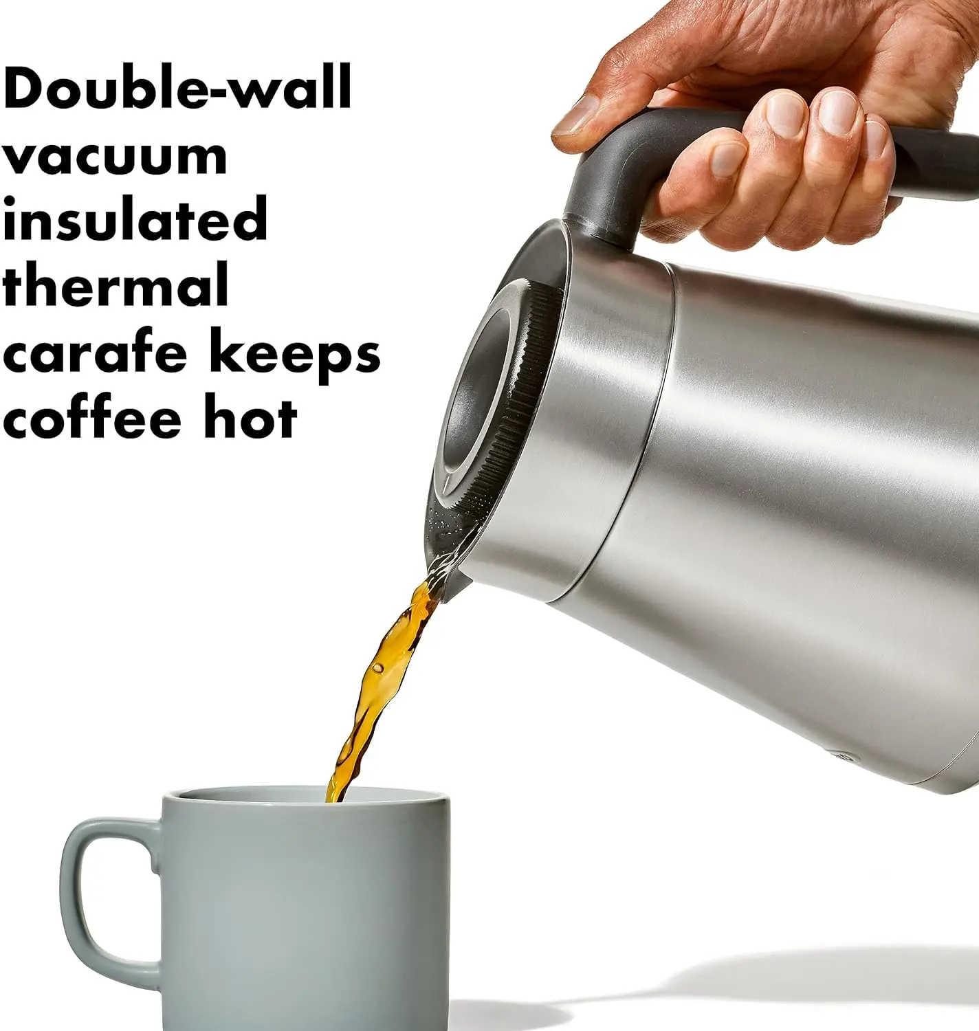 OXO Brew 12-Cup Coffee Maker With Podless Single-Serve Function,Silver