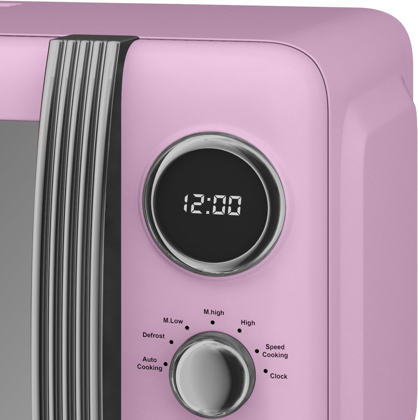 Swan Retro SM22030GRNEU Micro-ondes Numérique 20L, 5 Niveaux de Puissance, Fonction Décongélation, Minuterie 60 Minutes, Porte à Effet Miroir, Plateau Tournant 27cm, Design Vintage, Gris, 800W