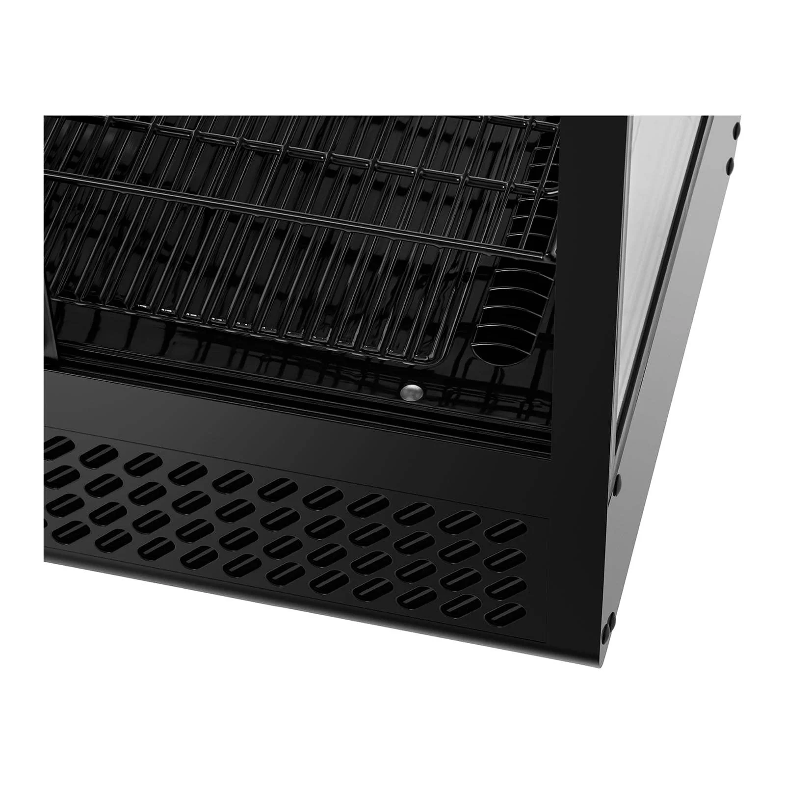 Vitrine réfrigérée 100 litres 3 niveaux plastique verre trempé noir 14_0005388