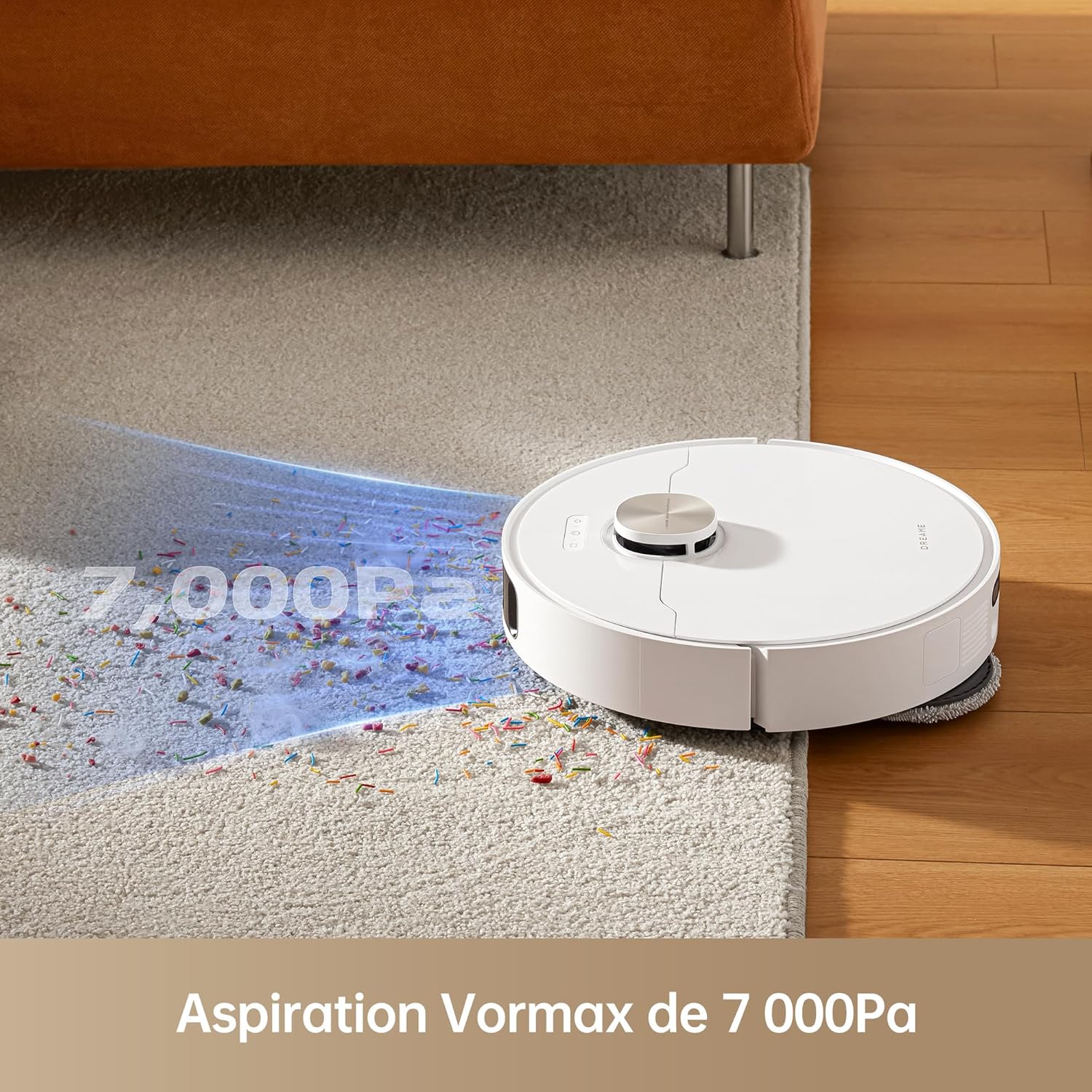 DREAME L10s Ultra Gen 2 Robot Aspirateur Laveur 10 000 Pa, Technologie MopExtend RoboSwing, Base Entièrement Automatique, Mode Animaux, 32 réglages de niveau d'eau, Système de lavage des sols DuoScrub