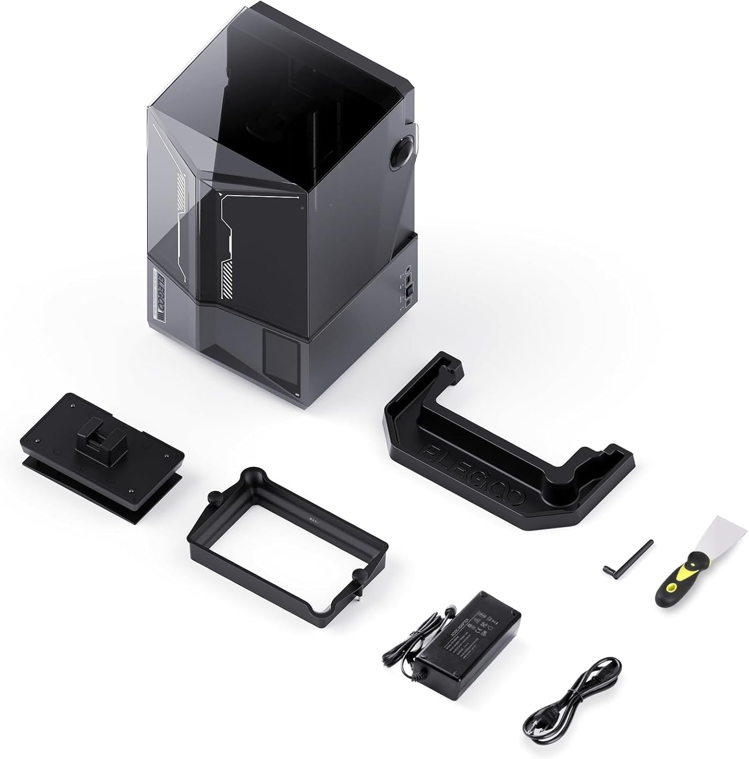 ELEGOO Saturn 4 Ultra Imprimante 3D Résine, LCD Mono 12K de 10 Pouces, Haute Vitesse de 150 mm/h, Nivellement Automatique et Intelligente, Transfert WiFi, Taille d'impression 218,88x122,88x220 mm³