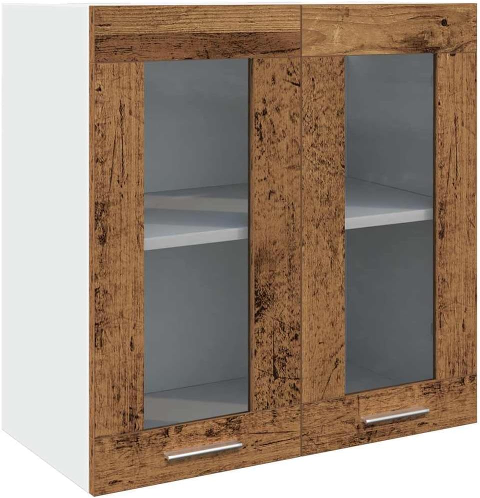 vidaXL Armoire à Micro-Ondes Placard Armoire de Rangement Meubles de Cuisine avec 4 Etagères Intérieur Maison Gris Béton 60x57x207 cm Aggloméré