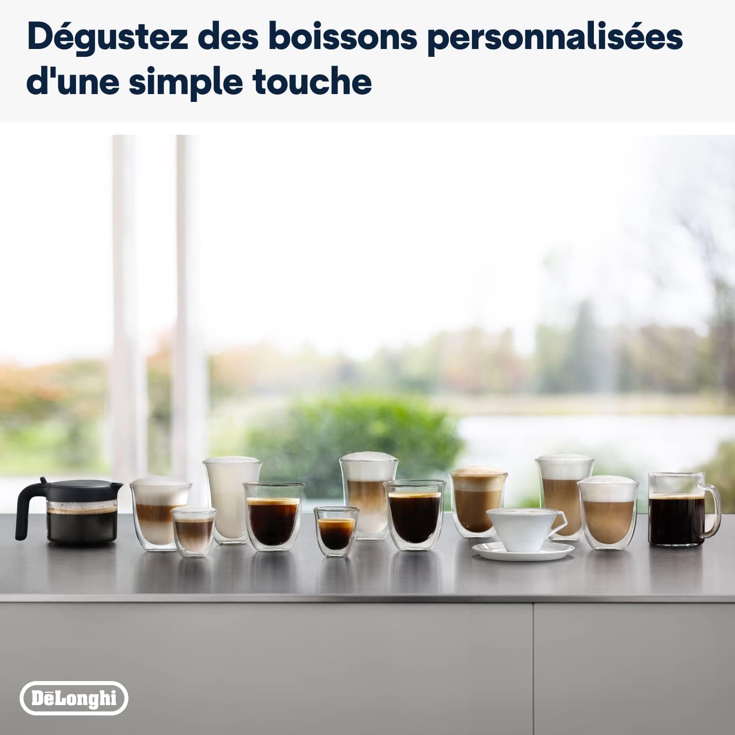 De'Longhi Dinamica Plus ECAM 370.70.B, Machine Expresso avec Broyeur, Système LatteCrema, Technologie Smart One Touch, Ecran Tactile Complet, Fonction My, 1.8l, Noir