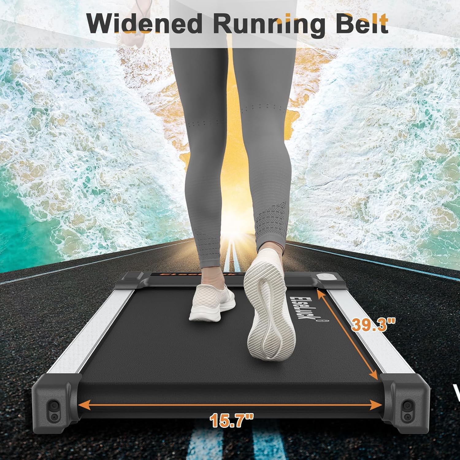 Elseluck Walking Pad, Under Desk Treadmill for Home Office