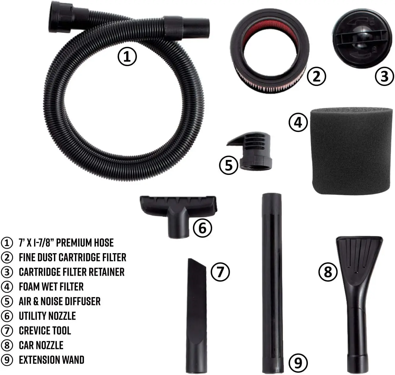 Vacmaster Professional 9-Gallon 4.5 Peak HP† Wet/Dry Vacuum