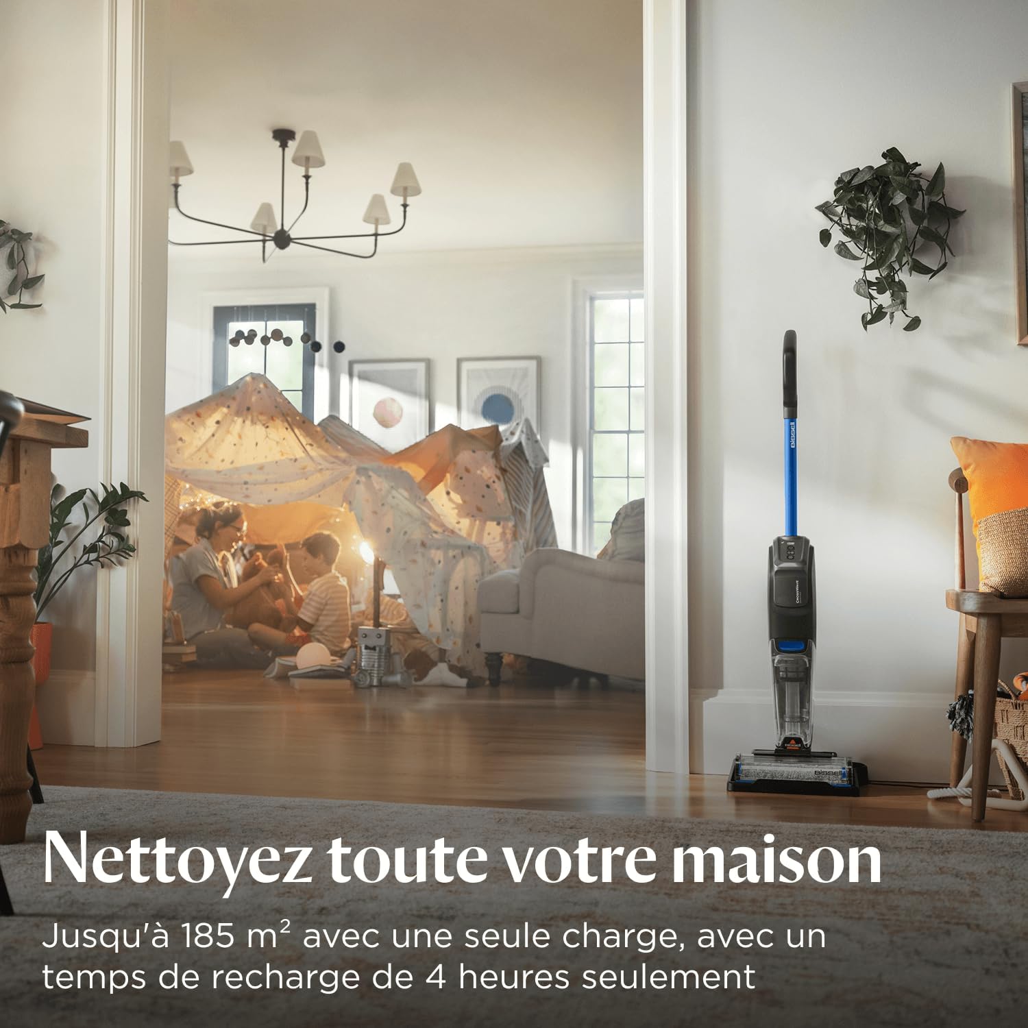 Bissell CrossWave OmniForce, Aspirateur Balai Laveur sans Fil, Aspire & Lave en Même Temps ou Mode Aspiration Uniquement, Nettoyeur Puissant, Nettoyeur a Eau pour Multi-Surfaces, 240m², 3912N