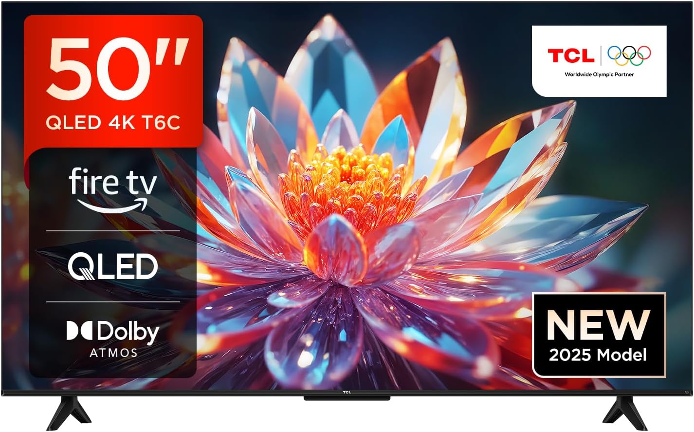 TCL 65PF650 65 Pouces 4K Ultra HD, HDR TV, Smart LED Fire TV (Dolby Vision, Dolby Atmos, DTS, HDR 10, Alexa intégré, Airplay2, Miracast)