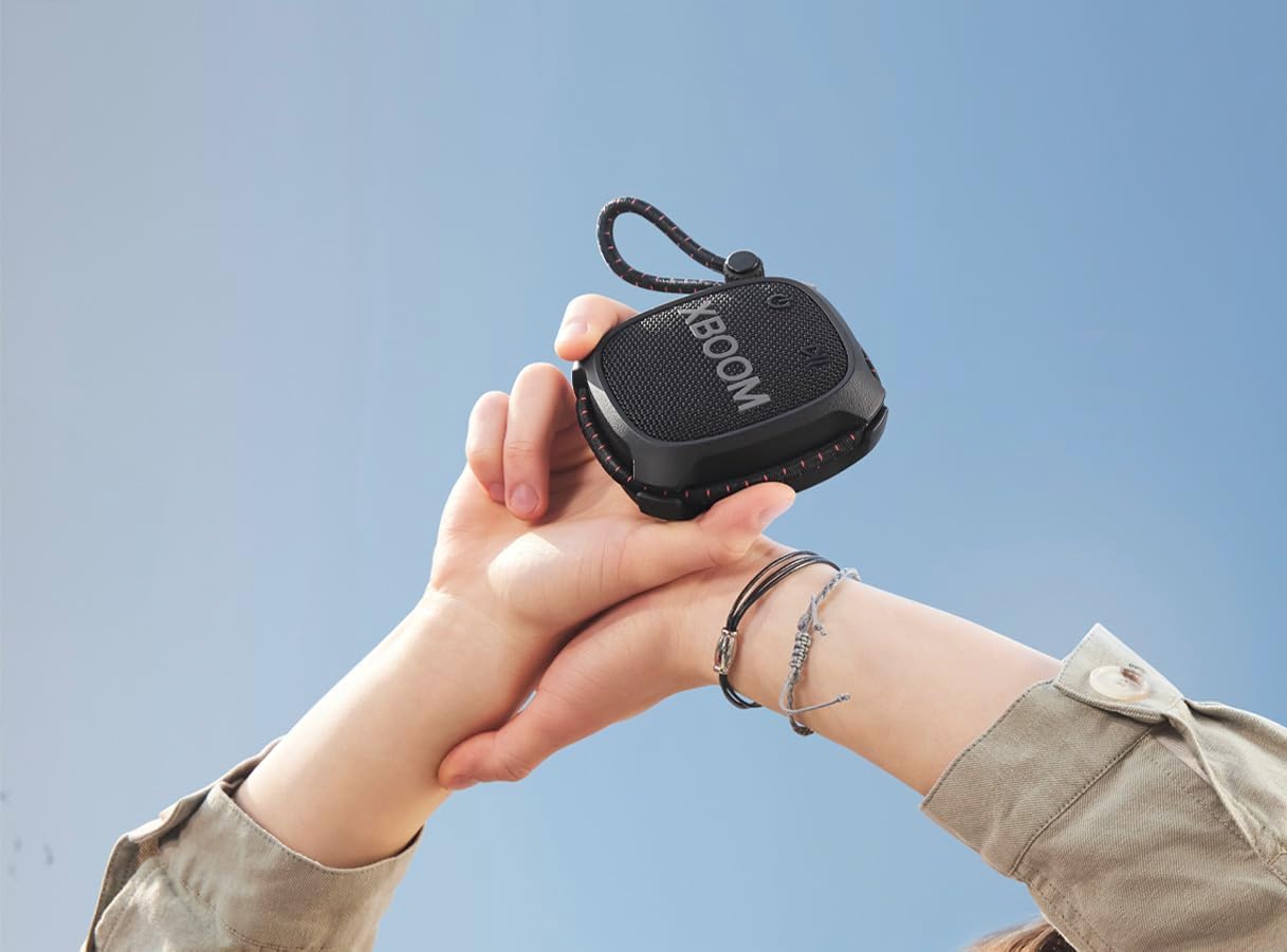 LG, Enceinte Bluetooth puissante, Portable, Enceinte Bluetooth Lumineuse, XBOOM 360°, Éclairage Personnalisable, Jusqu'à 24h d'autonomie, Enceinte Bluetooth Design, DXO2T