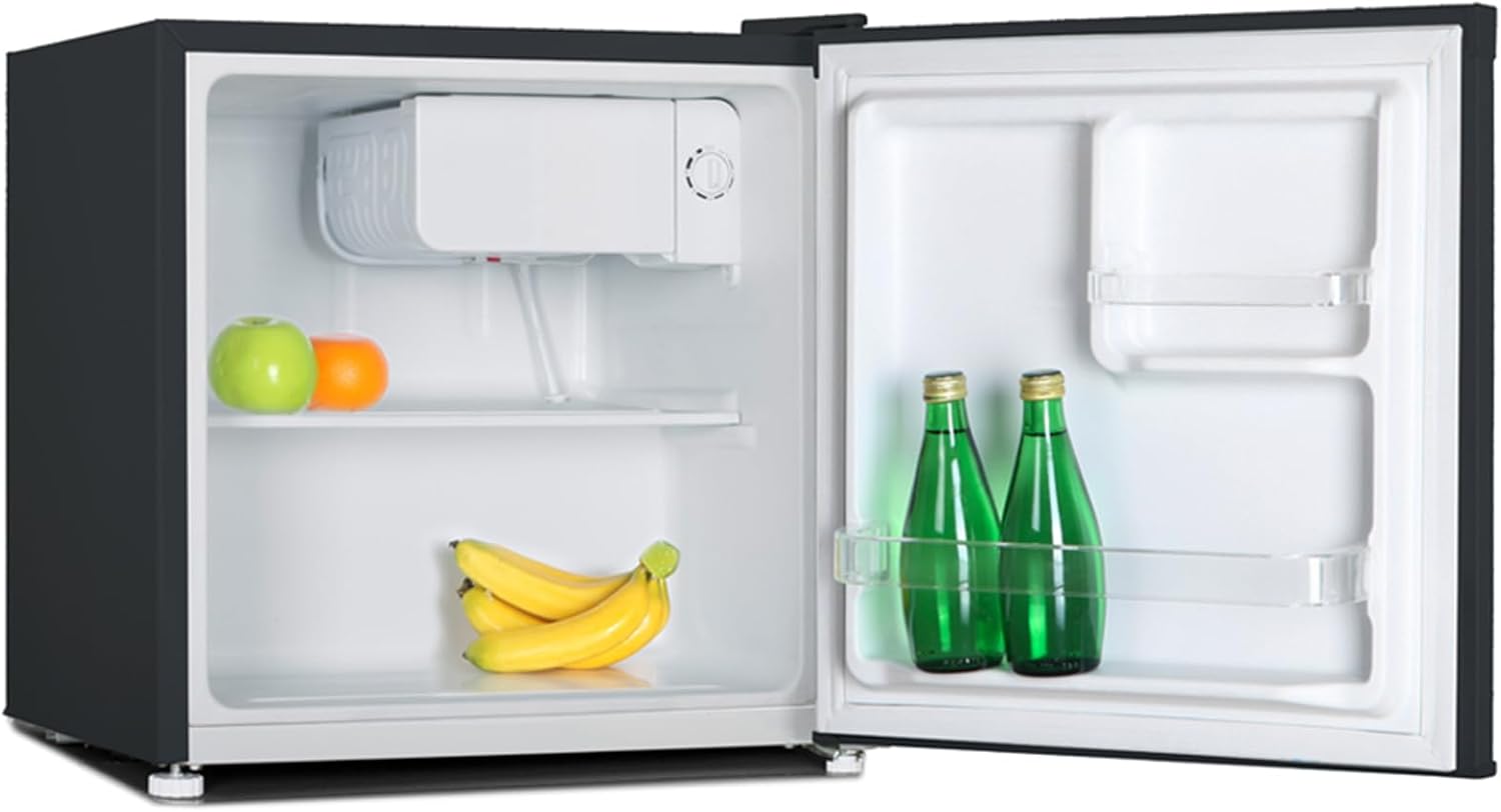 CHIQ Réfrigérateur vertical à une porte,126 L, encombremen 0,31 ㎡, Porte réversible, Tiroir à légumes, Étagères coulissantes, Faible niveau sonore 39 dB, Éclairage à DEL, Noir CSF120BE