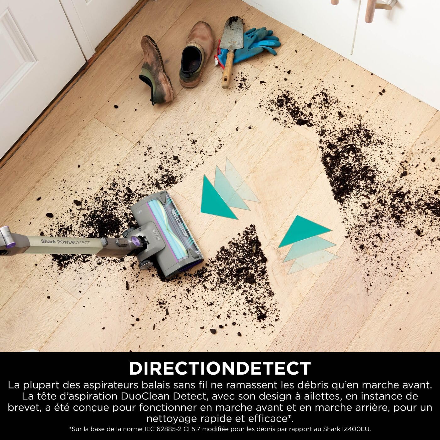 Shark Clean & Empty Aspirateur sans fil, système vidange automatique, aspirateur léger anti-poils avec outils animaux et interstices, autonomie 40 minutes, station de chargement, blanc/bleu, BU3521EU