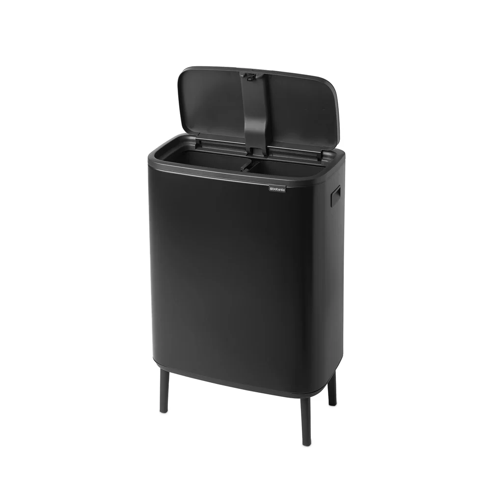 Touch Bin sur pieds 1x30 l noir mat Code O Brabantia