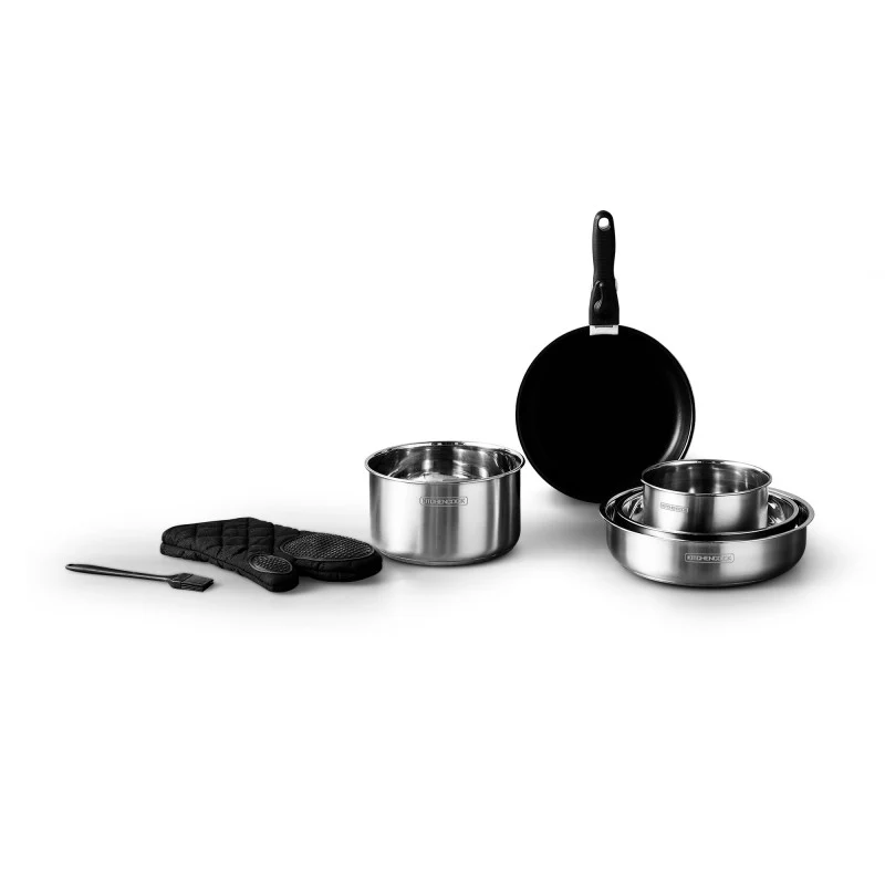 Batterie de cuisine inox anti adhésif 8 Pcs TFI FLEX8 IX Kitchencook