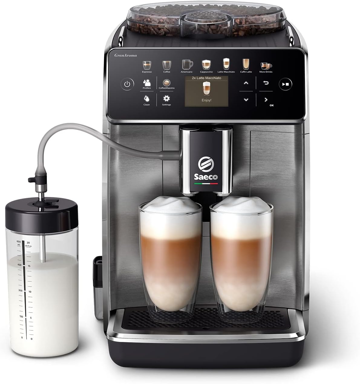 Saeco SM6580/10 Machine Espresso automatique - Noir brillant