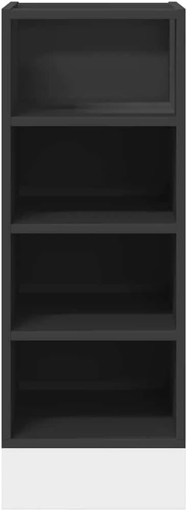 vidaXL Armoire à Micro-Ondes Placard Armoire de Rangement Meubles de Cuisine avec 4 Etagères Intérieur Maison Gris Béton 60x57x207 cm Aggloméré