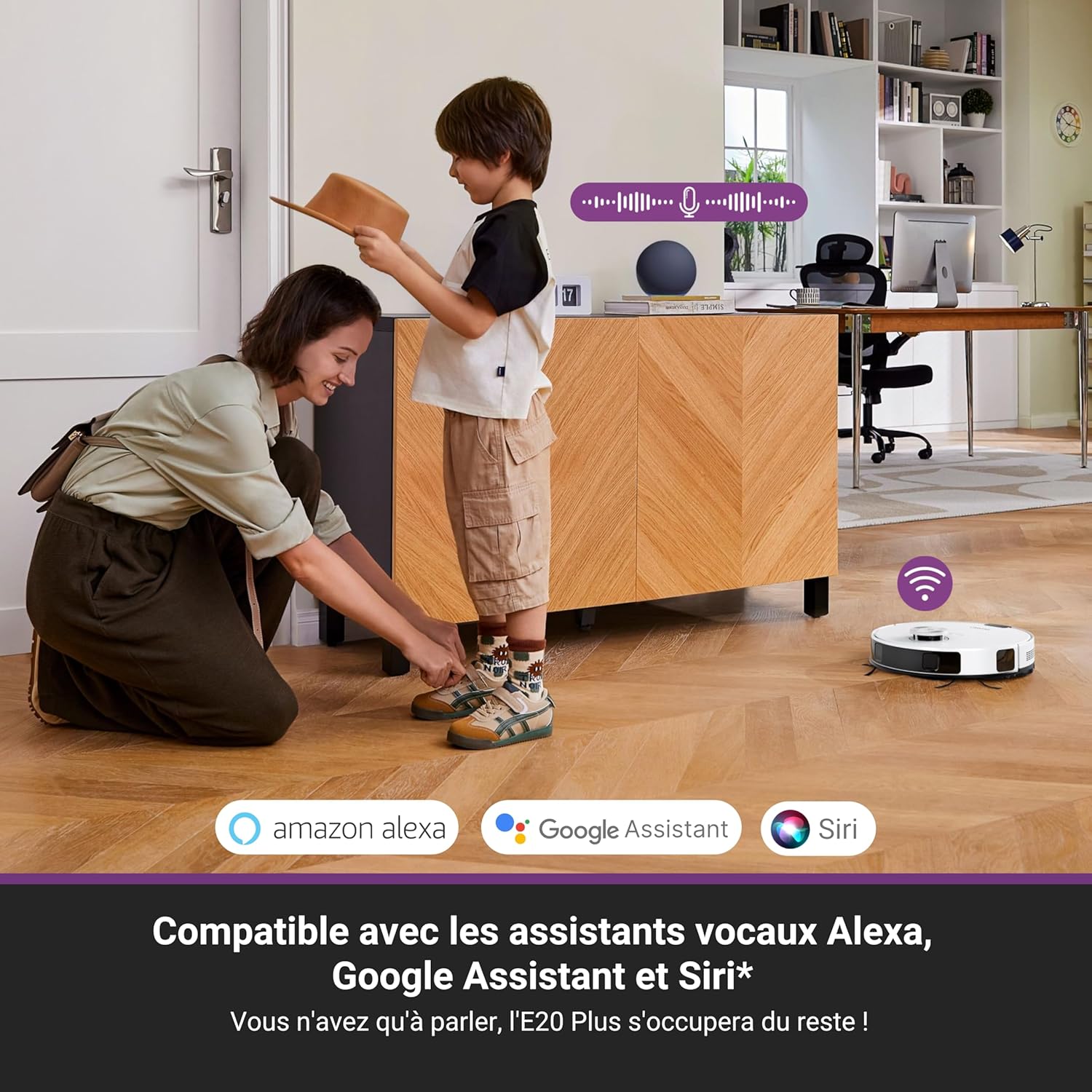 Eureka E20 Plus Aspirateur Robot de 8000 Pa avec Station de Vidange Automatique sans Sac, Robot Aspirateur Laveur Anti Enchevêtrement, Évitement d'Obstacles 3D, Autonomie de 180 Minutes, DuoDetect AI