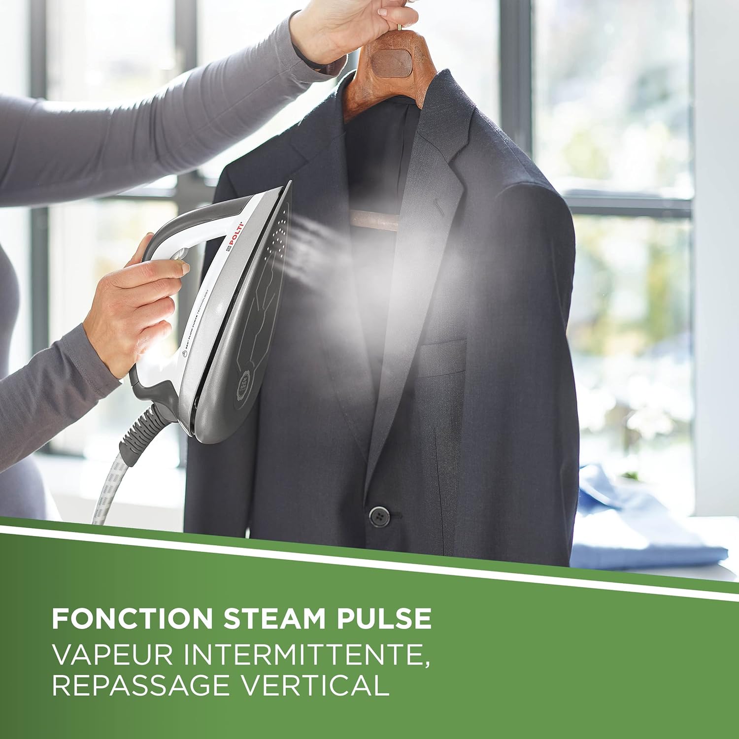 Polti La Vaporella XT90C, Fer à Repasser avec Chaudière, Pression 7 Bar, Fonction Eco, Autonomie Illimitée, Capacité 1.4 L, Puissance 2350 W, Pulsation de vapeur 450 g, Vert et Gris