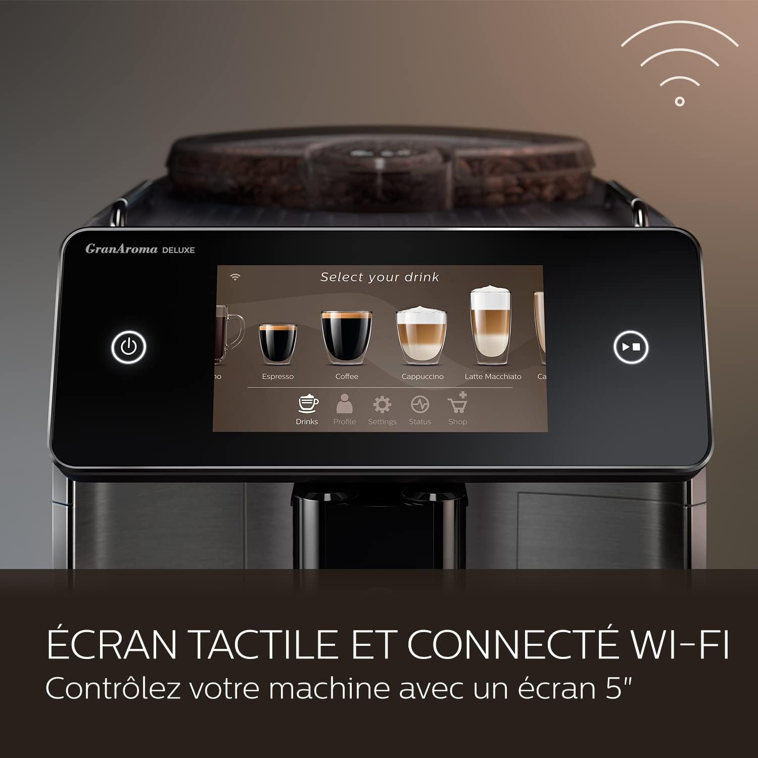 Saeco SM6580/10 Machine Espresso automatique - Noir brillant