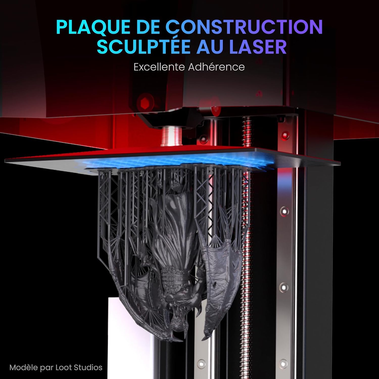 ELEGOO Saturn 4 Ultra Imprimante 3D Résine, LCD Mono 12K de 10 Pouces, Haute Vitesse de 150 mm/h, Nivellement Automatique et Intelligente, Transfert WiFi, Taille d'impression 218,88x122,88x220 mm³