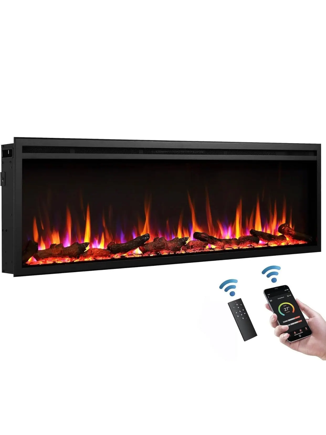 LegendFlame Austin in Wall Recessed & Wall Mounted Electric Fireplace (60