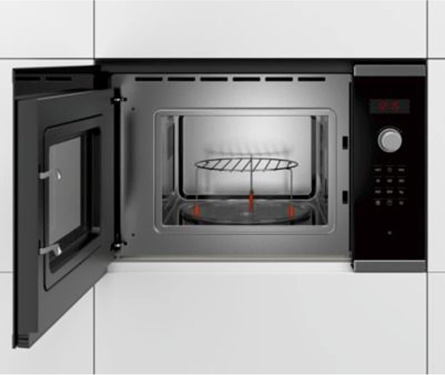 Bosch BEL523MS0 Série 4 - Micro-ondes intégrable - 60 x 38 cm - 5 puissances - 20L - Inox