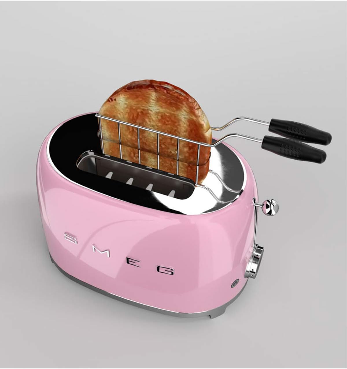 Smeg, Grille-pain 2 Tranches TSF01UJEU, 2 Fentes 36 mm, 6 Niveaux de Brunissage, Fonction Chauffage, Décongélation et Bagel, Éjection Automatique du Pain, Ramasse Miettes, 950 W, Royaume-Uni