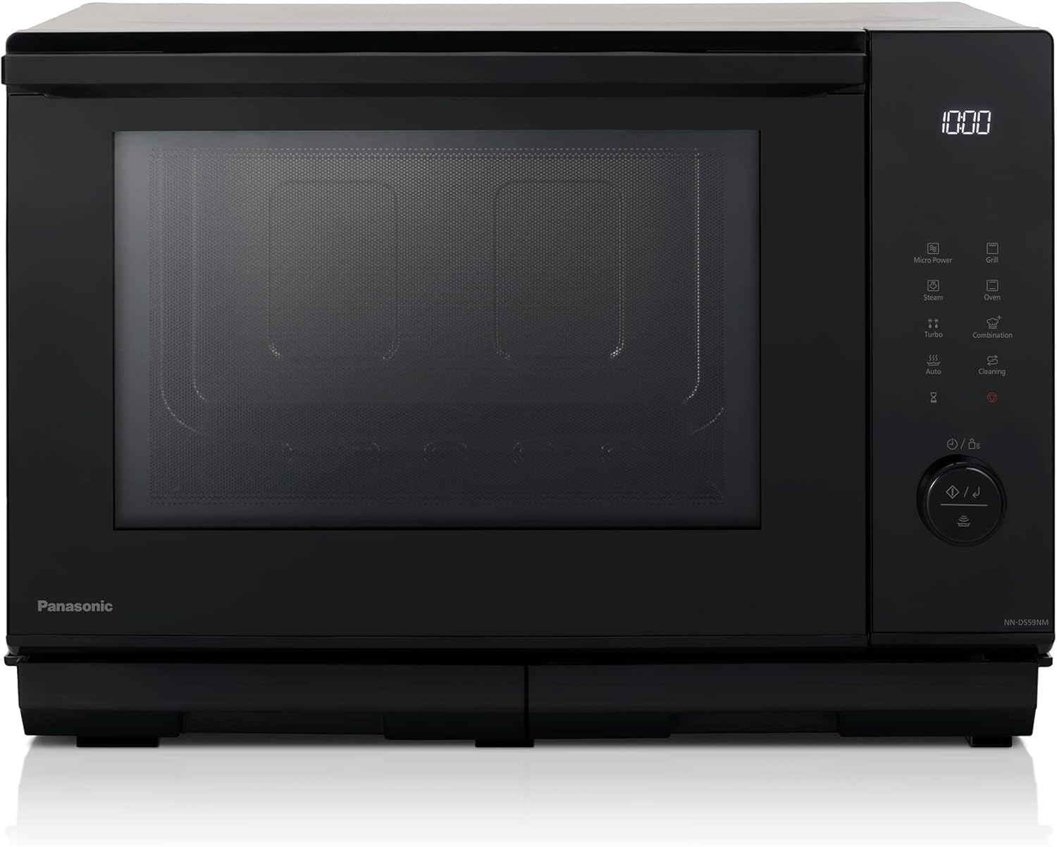 Panasonic NN-DS59NMETG Four à micro-Ondes Combiné 4-en-1 avec Gril, 27 Litres, 1000W, Cuisson à Deux niveaux, Capteur Genius, 32 Programmes Automatiques, Plateau Gril, Nettoyage Facile, Noir
