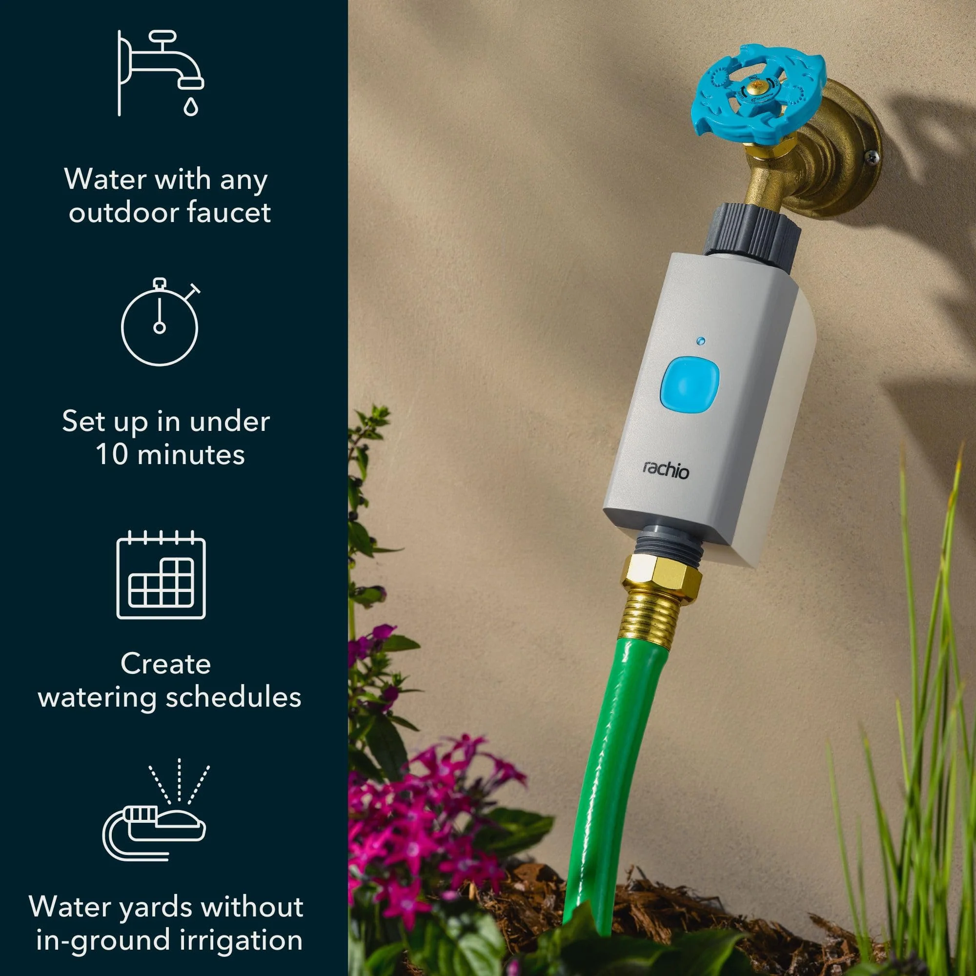 Rachio Smart Hose Timer with WiFi Hub for Outdoor Watering
