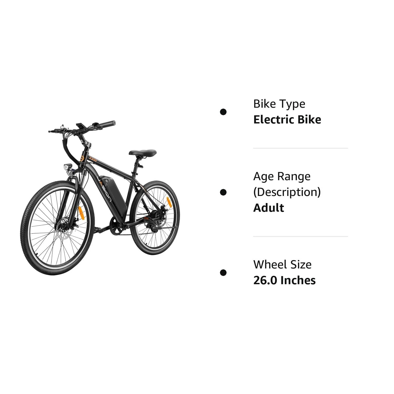 Jasion Electric Bike for Adults with 360Wh Removable Battery