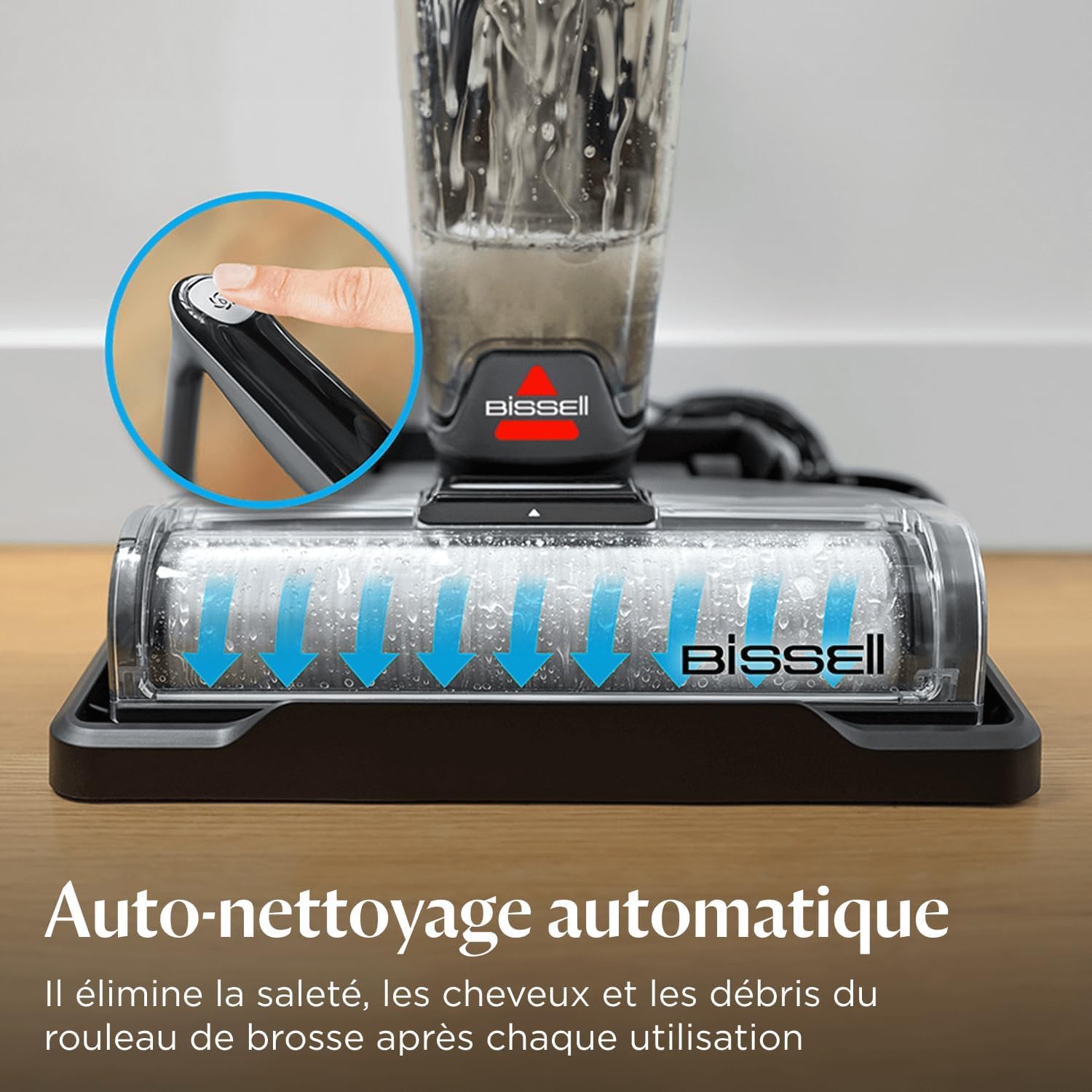 Bissell CrossWave OmniForce, Aspirateur Balai Laveur sans Fil, Aspire & Lave en Même Temps ou Mode Aspiration Uniquement, Nettoyeur Puissant, Nettoyeur a Eau pour Multi-Surfaces, 240m², 3912N