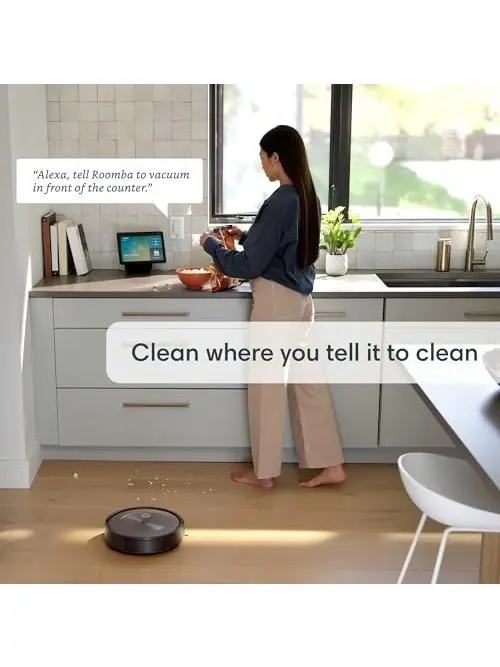 iRobot Roomba j7+ (7550) Self-Emptying Robot Vacuum – Avoids Common Obstacles Like Socks, Shoes, and Pet Waste, Empties Itself for 60 Days, Smart Mapping, Works with Alexa