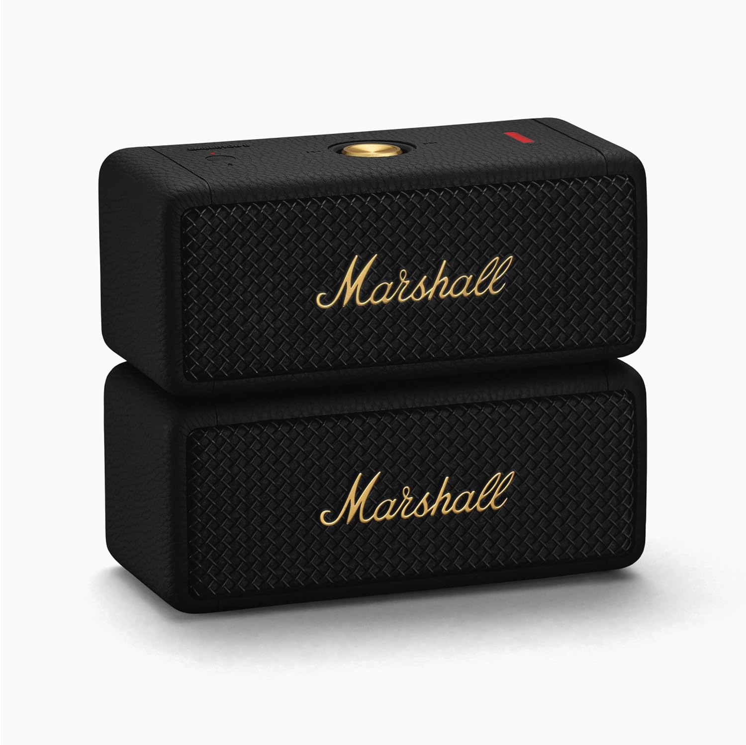 Marshall Emberton III Enceintes Bluetooth Portables, sans Fil, IP67 Résistant à la Poussière et à l'eau, Plus de 32 Heures de Lecture, Charge Rapide - Noir & Laiton