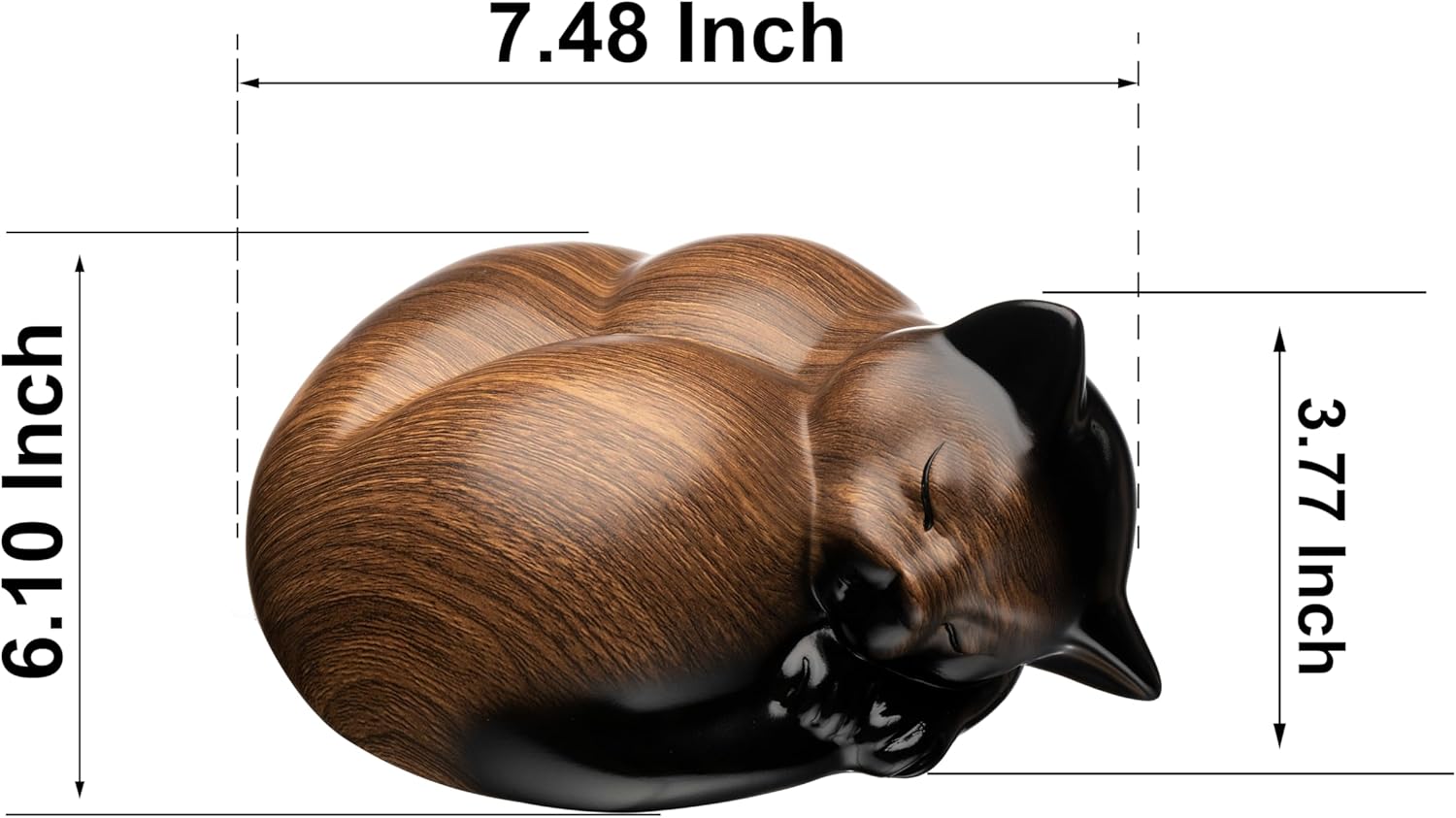 Kriss Art Urne pour animal de compagnie, urne de crémation en résine pour chat, urne pour cendres, urne pour petit animal