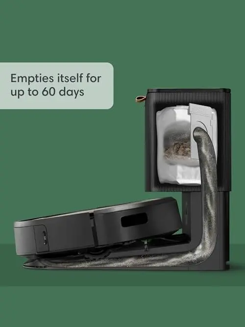 iRobot Roomba j7+ (7550) Self-Emptying Robot Vacuum – Avoids Common Obstacles Like Socks, Shoes, and Pet Waste, Empties Itself for 60 Days, Smart Mapping, Works with Alexa