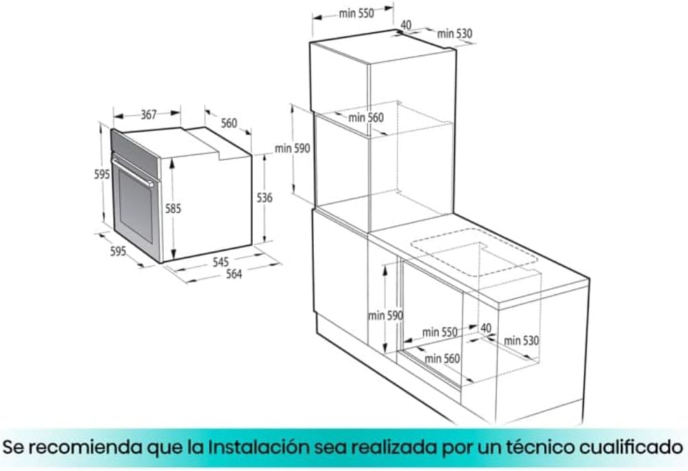Hisense BSA65226PX Four multifonction SteamAdd - Cavité XXL de 77L, Pyrolyse, 13 Fonctions, 3 Programmes avec Vapeur, Fonction Pizza 300°C, AirFry, Inox, Classe A+