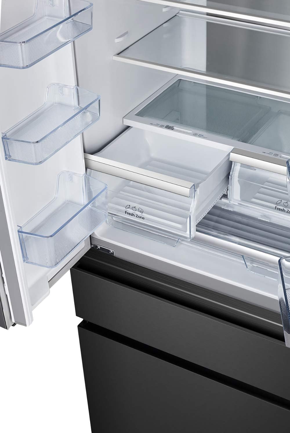 Hisense RF540N4SBF2 Réfrigérateur congélateur à porte française, NoFrostPlus, compresseur inverter, Multiflow 360°, SuperCool, 181,7 cm, réfrigérateur 302 l, partie congélateur 178 l, 40 dB, 310