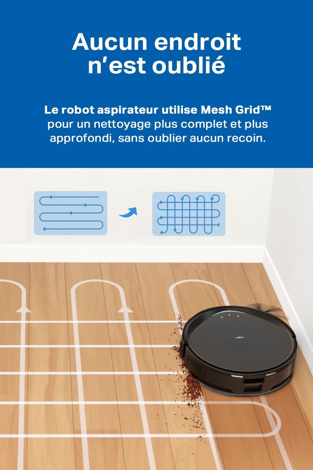 Tapo Aspirateur Robot Laveur 2 en 1 RV20Max Plus, Vidage Automatique, Silencieux Ultra Fin, Ultra puissante de 5300Pa, Navigation LiDAR, Auto-Charge Autonomie 180min, Tapis et Poils d'animaux