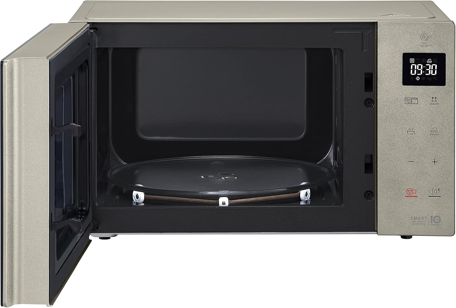 LG MH6535GIS Mikrowelle mit   Inverter Technologie & Quarz Grill, 25 Liter Kapazitt, 1000 W, Automatikprogramme, einstellbare Leistungsstufen für optimales Garen und EasyClean-Funktion, Schwarz