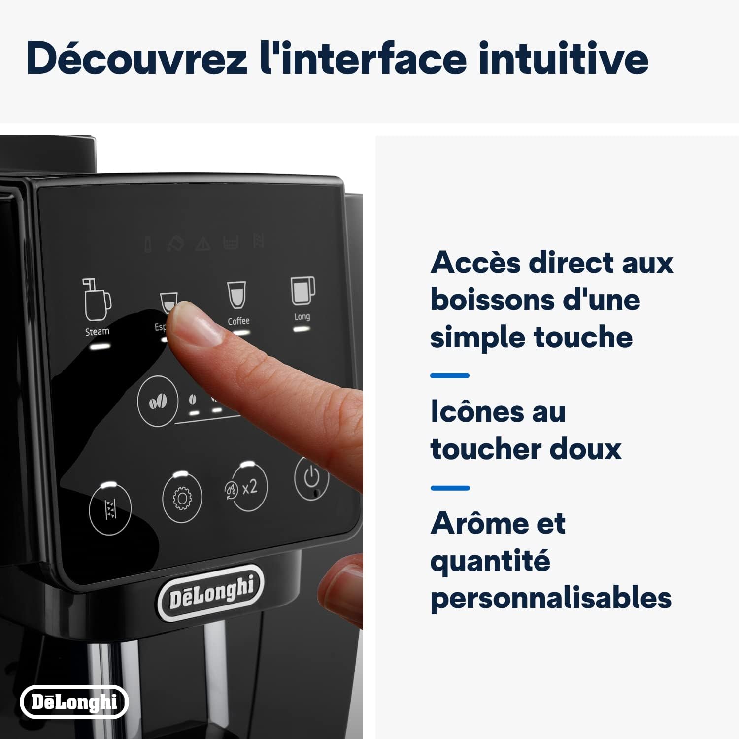 De'Longhi Magnifica S Smart Machine a Café Grain ECAM230.13.B, Machine Expresso et Cappuccino, 1.8L, 1450W, Noir [Exclusif Amazon]