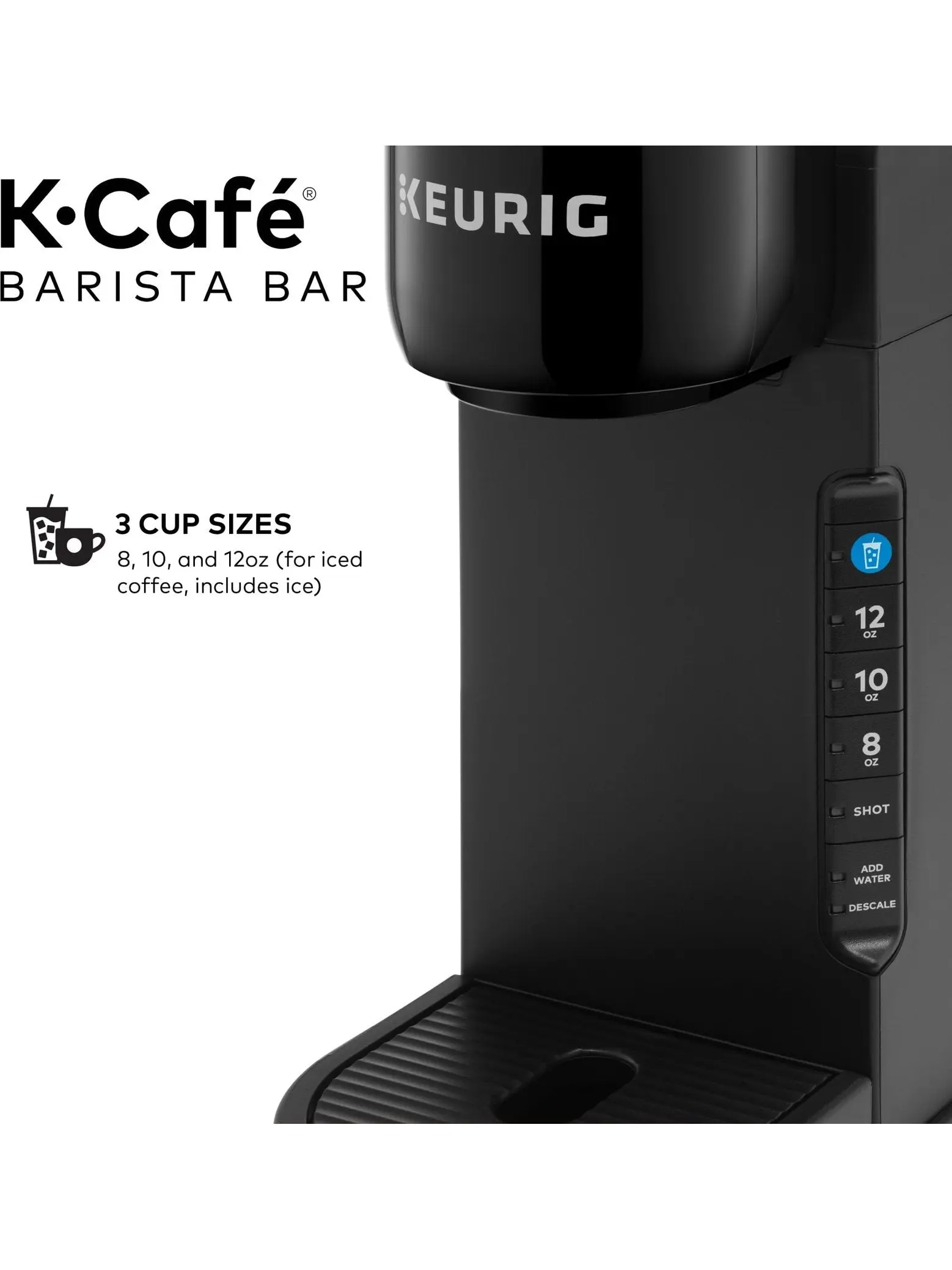 Keurig K-Café Barista Bar Single Serve Coffee Maker and Frother, Black