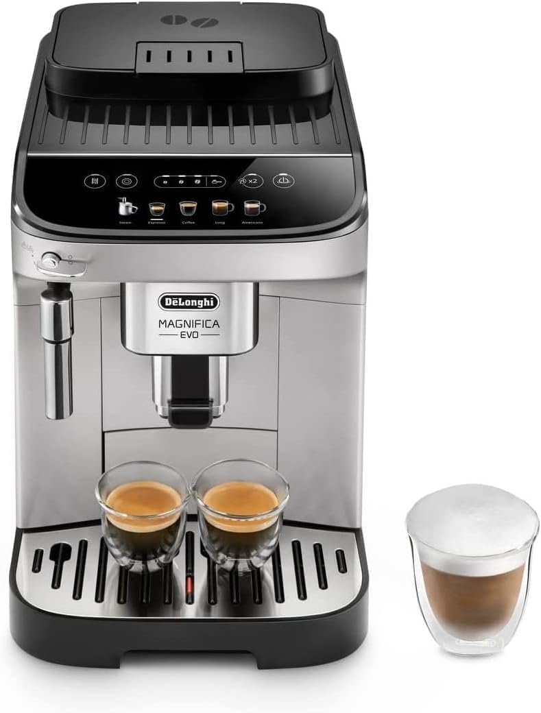 De'Longhi Magnifica Evo Machine a Café Grain ECAM292.33.SB, Machine Expresso et Cappucino, Argent [Exclusif Amazon], Cafè